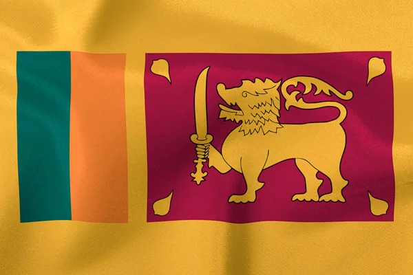 Bandeira Estado Sri Lanka Close — Fotografia de Stock