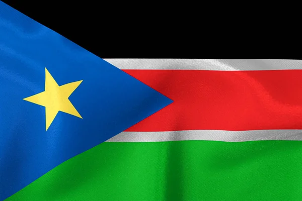 Bandeira Estado Sudão Sul — Fotografia de Stock