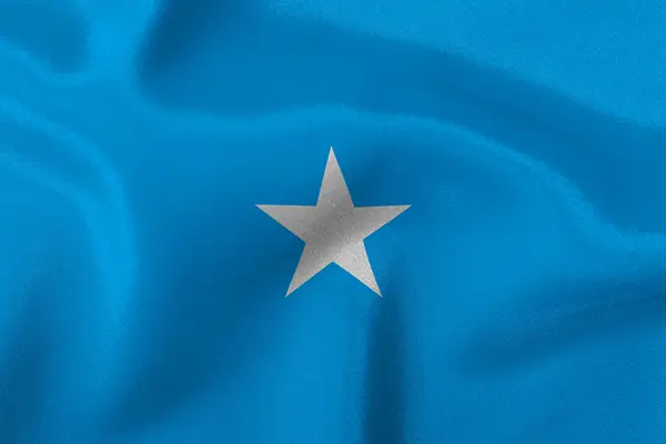 Szomália Állam Lobogója Közelkép — Stock Fotó