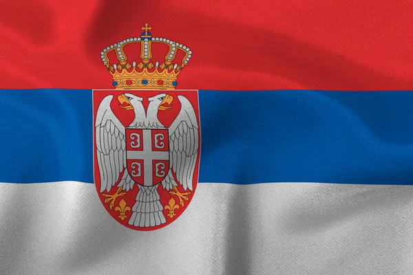 Serbian Valtion Lippu Lähikuva — kuvapankkivalokuva