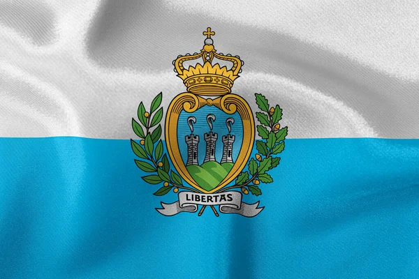 Vlajka Státu San Marino Close — Stock fotografie