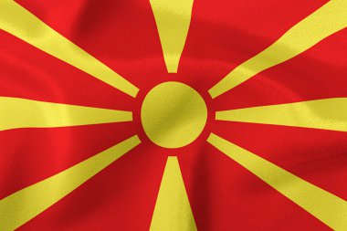 Kuzey Makedonya devletinin bayrağı.