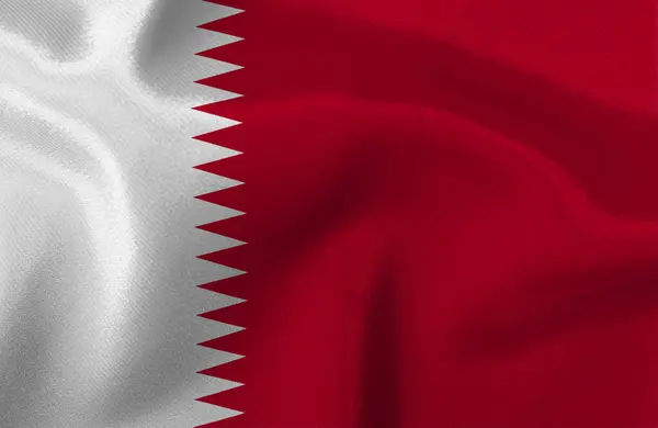 カタールの国旗閉鎖 — ストック写真
