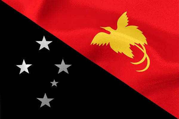Drapeau État Papouasie Nouvelle Guinée Close — Photo