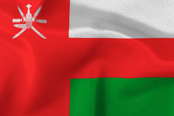 Omanin Osavaltion Lippu Lähikuva — kuvapankkivalokuva