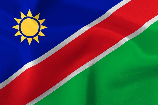 纳米比亚国国旗的特写 — 图库照片