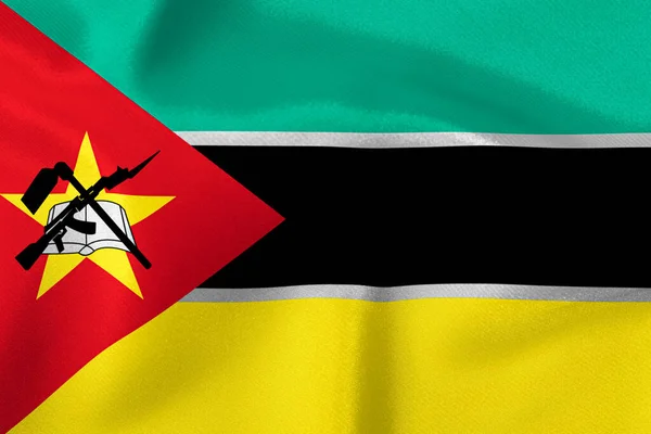 莫桑比克国国旗的特写 — 图库照片