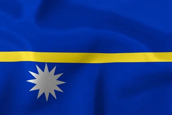 Vlajka Státu Nauru Detailní Záběr — Stock fotografie