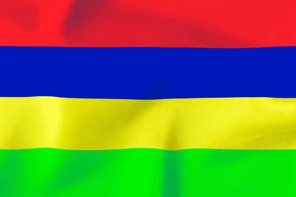 Bandeira Estado Maurícia Close — Fotografia de Stock