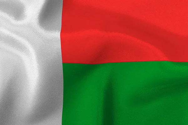Madagaskarin Valtion Lippu Lähikuva — kuvapankkivalokuva