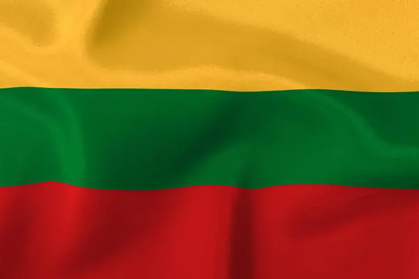 Bandeira Estado Lituânia Close — Fotografia de Stock