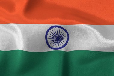 Hindistan bayrağı, yakın plan..
