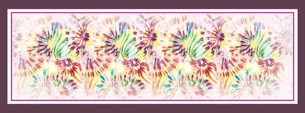 Digital Silk Scarf Textile Pattern Design — Stock Photo, Image