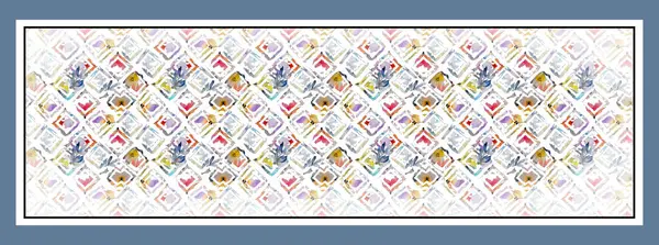 Digitale Zijden Sjaal Textiel Patroon Ontwerp — Stockfoto