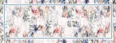 dijital ipek eşarp tekstil desen tasarımı