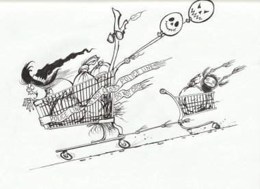 Katrin cadısı yarışlara katılıyor.