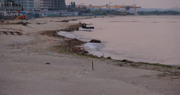 Desastre Tecnogénico Ucrania Contaminación Ambiental Mar Negro Debido Explosión Central — Vídeo de stock