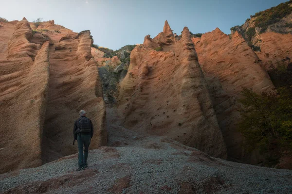 Lame Rosse Canyon Marche Italië — Stockfoto