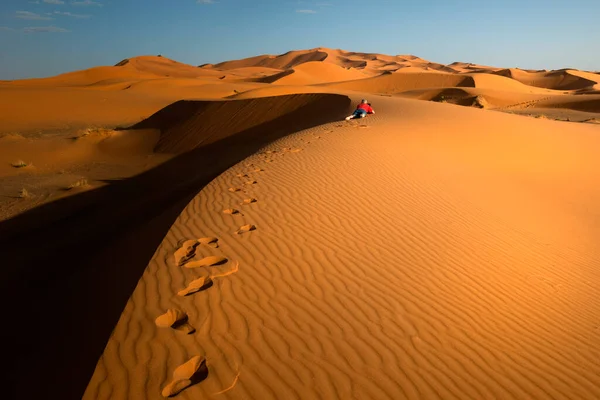 Дистанційна Робота Марокканської Пустелі — стокове фото