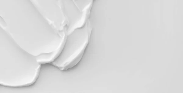 Creme Pele Branco Fundo Beleza Textura Skincare Hidratante Loção Esfregaço — Fotografia de Stock
