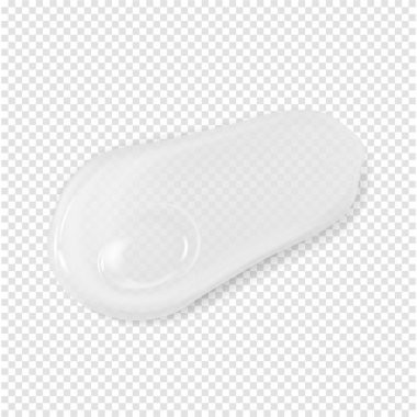 Temiz şeffaf aloe vera sulu jel cilt lekesi. Kozmetik güzellik dokusu vuruşu izole edilmiş gerçekçi çizim