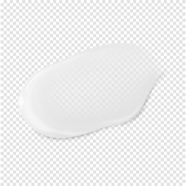 Beyaz krem nemlendirici smear cilt estetik güzellik ürünü izole edilmiş gerçekçi illüstrasyon