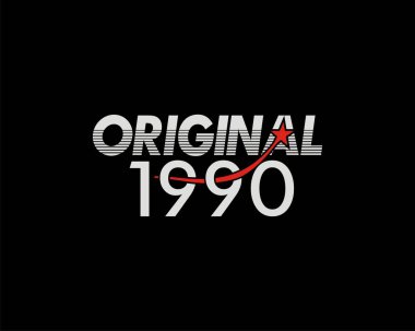 Orijinal 1990 vektör tasarımı