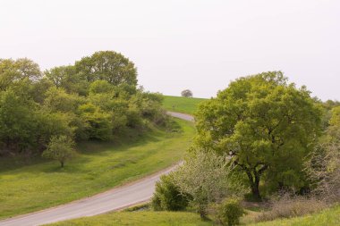 Azerbaycan 'ın güzel bölgelerinde yollar.