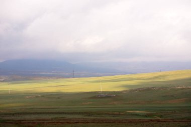 Güzel dağlar. Gobustan bölgesi. Azerbaycan.
