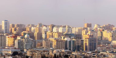 Bakü. Azerbaycan. 03.28.2021. Şehrin güzel manzarası..