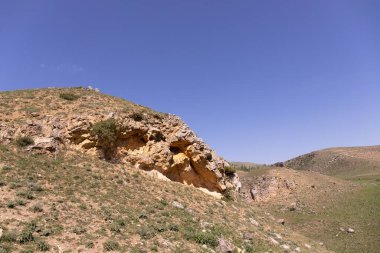 Sundu köyündeki güzel dağlar. Shemakha. Azerbaycan.