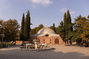 Ganja şehri, Azerbaycan, 10.16.2021. Şah Abbas Camii veya Juma Camii 1606 yılında inşa edilmiştir..