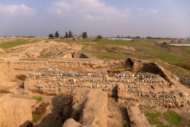 Büyük, eski Shamkir şehrinin kazıları. Shamkir şehri. Azerbaycan.