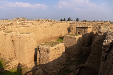 Büyük, eski Shamkir şehrinin kazıları. Shamkir şehri. Azerbaycan.