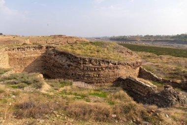Büyük, eski Shamkir şehrinin kazıları. Shamkir şehri. Azerbaycan. 
