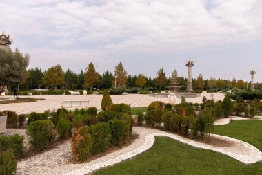 Town. Ganja. Azerbaijan. 10.16.2021 year. Beautiful large park in Ganja. Heydar Aliyev Park in the city center. clipart