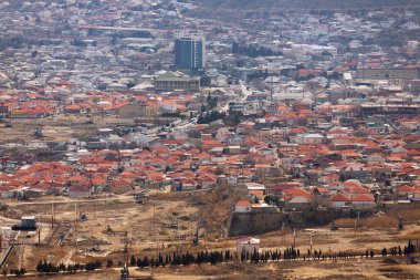 Yirminci bölge. Bakü. Azerbaycan. 03.07.2023. Dağdaki yirminci bölümün panoraması.