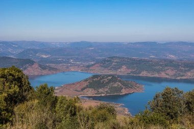 View of Lac du Salagou from the summit of Mont Liausson