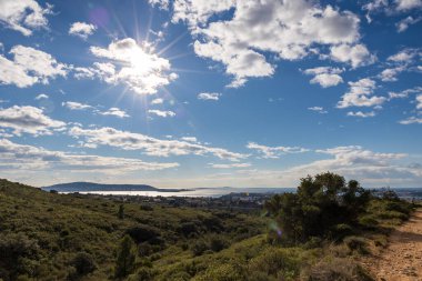 View of the Etang de Thau from the Gardiole massif in Frontignan