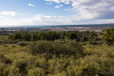 View of the Etang de Thau from the Gardiole massif in Frontignan