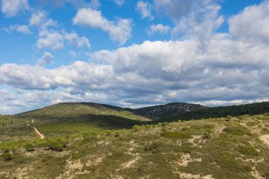 Landscape of the Gardiole massif, on the Mediterranean coast in Frontignan
