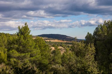 Landscape of the Gardiole massif, on the Mediterranean coast in Frontignan