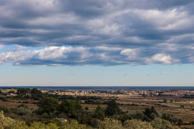 View of the city of Frontignan from the Gardiole massif