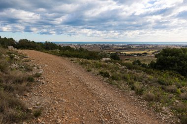 View of the city of Frontignan from the Gardiole massif