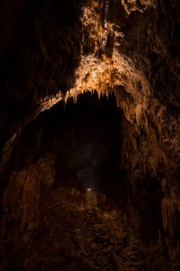 Geological formations of the Chaos Room in the Aven d'Orgnac cave