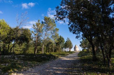 Old mill called Signal de Cassini on the Roc de Gachone in Calvisson