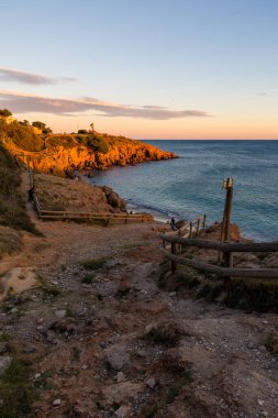 Crique de l'Anau at sunset in Sete