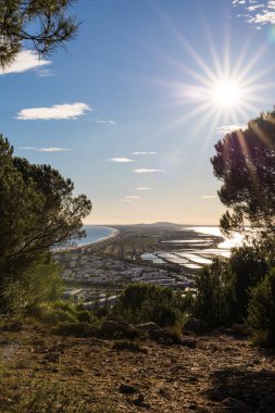 Great sun on the Lido de Thau from the Foret des Pierres Blanches in Sete