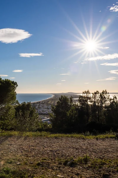 Great sun on the Lido de Thau from the Foret des Pierres Blanches in Sete