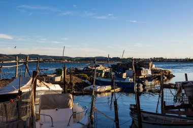 Small port of the Pointe Courte district in Sete, on the shore of the Etang de Thau